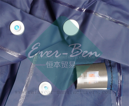 NFDC Promotional blue water poncho raincape branded label